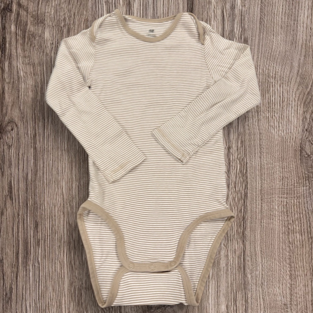 H&M striped bodysuit organic cotton